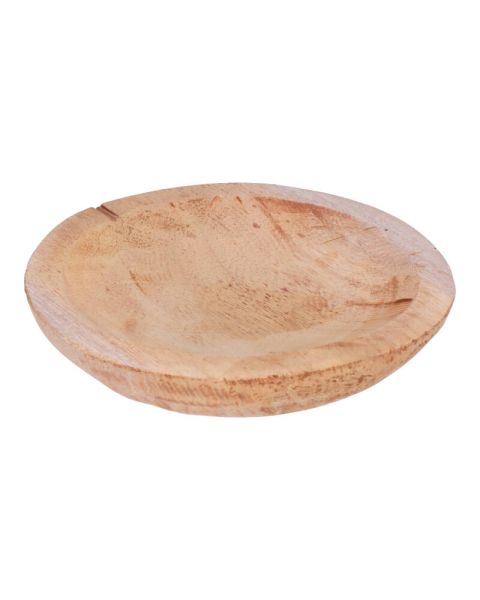 Wood Bowl Round 19X4CM TEAK WOOD