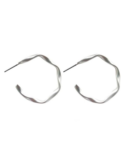 Everneed Maya My Twist Sølvfarvet Hoop Øreringe (U)