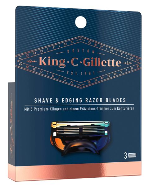 Gillette King Shave & Edging Razor Blades